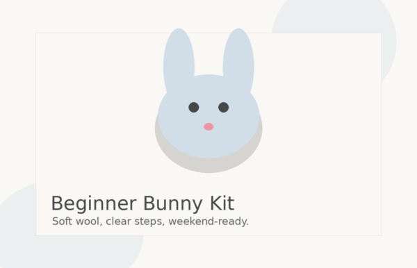 Beginner Bunny Needle Felting Kit